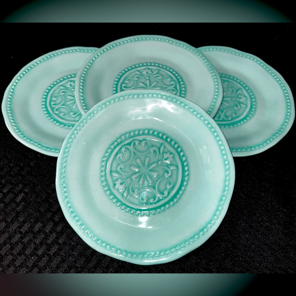 Il Mulino 100% Melamine Dinner Plates 9” Seafoam Green EUC